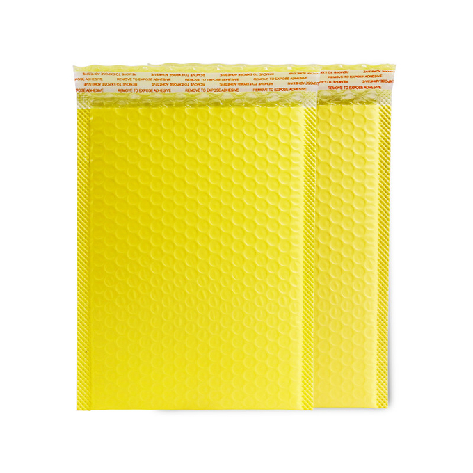 140gsm Yellow Poly Mailers Poly Bubble Mailers 10x13 With Tear Resistance