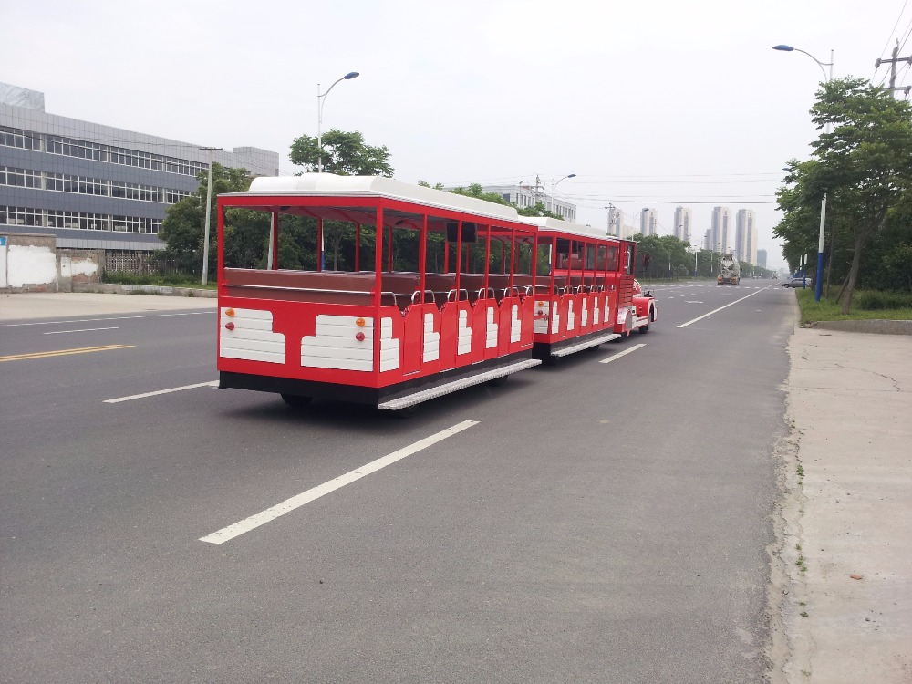 Regent Style Mini Electric Trackless Train With 42 Seats DC Motor Fashion Design