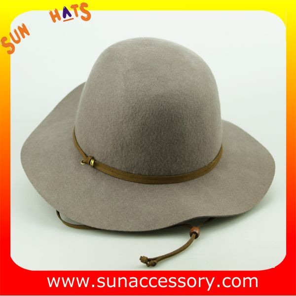 2047 Sun Accessory Wool felt floppy hats with neck tie ,Shopping online hats and caps wholesaling