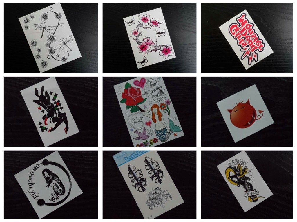 Custom Premium Long Lasting Printing Fashionable Design Water Transfer Body Temporary Tattoo