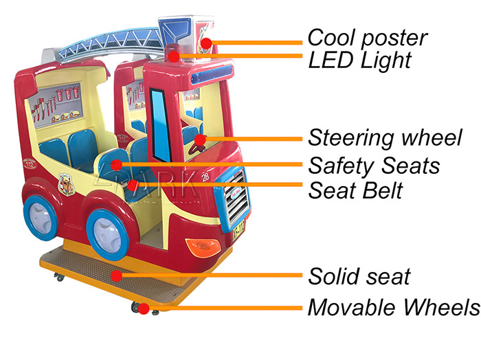 Atttractive 4 Seat London Bus Kiddy Ride Machine / Amusement Park Equipment
