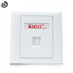 Buy cheap Kico  cat6 cat5 cat7 RJ11 RJ45 single port pvc faceplate  Type 86*86 Networking Faceplate product