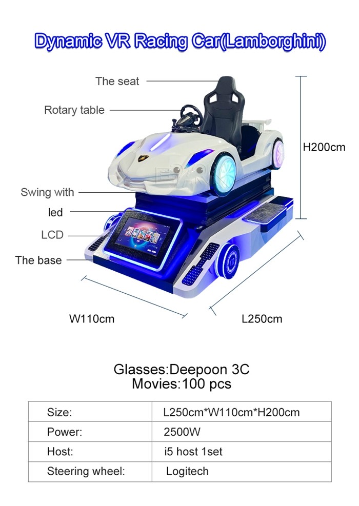 Dynamic Vr Racing Car Full Dynamic Mobile Car Cinema System Car Racing Vr Simulator