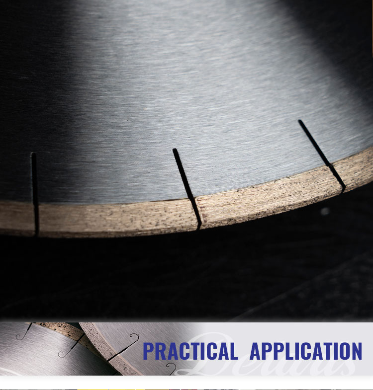 Industrial Grade D350MM Diamond Segmented Cutting Tools for Silent Quartzite Cutting