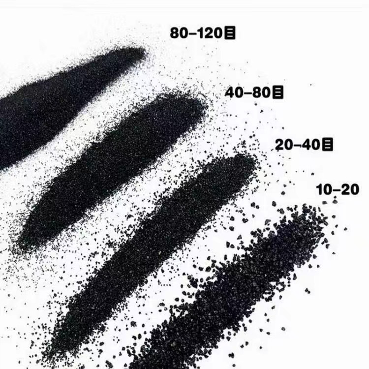 Black Copper slag black Iron-silicate black pearls sand mesh 20/40 for sandblasting medium