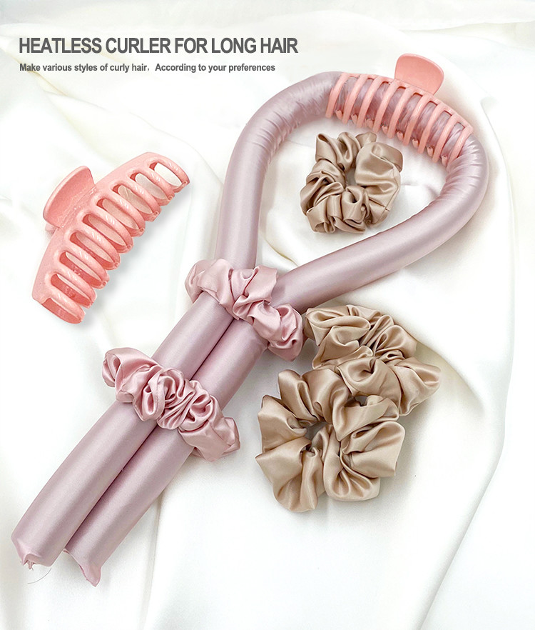 Portable Heatless Curling Rod Headband Silk Customized Size For Women