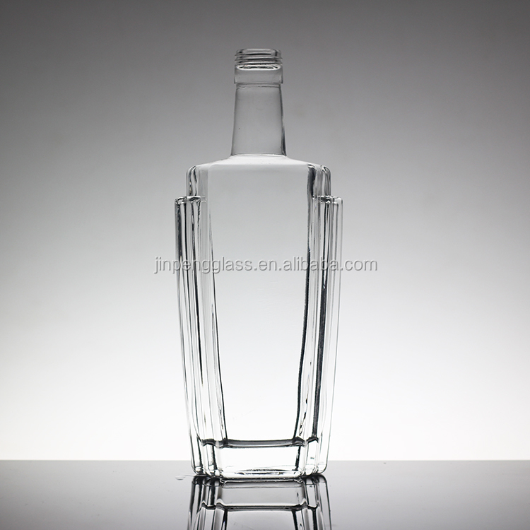 800ml 1000ml 3000ml Big Capacity Whisky Glass Bottle Round 500ml Square Glass Water Bottle