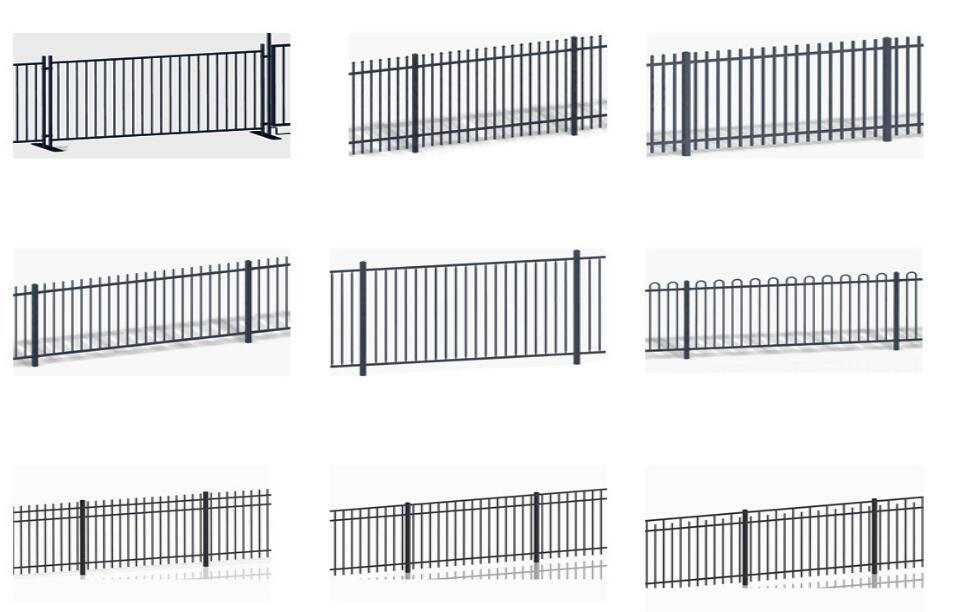 Tubular Security Garriso Fencing Panels 45mm rails upright 25mm