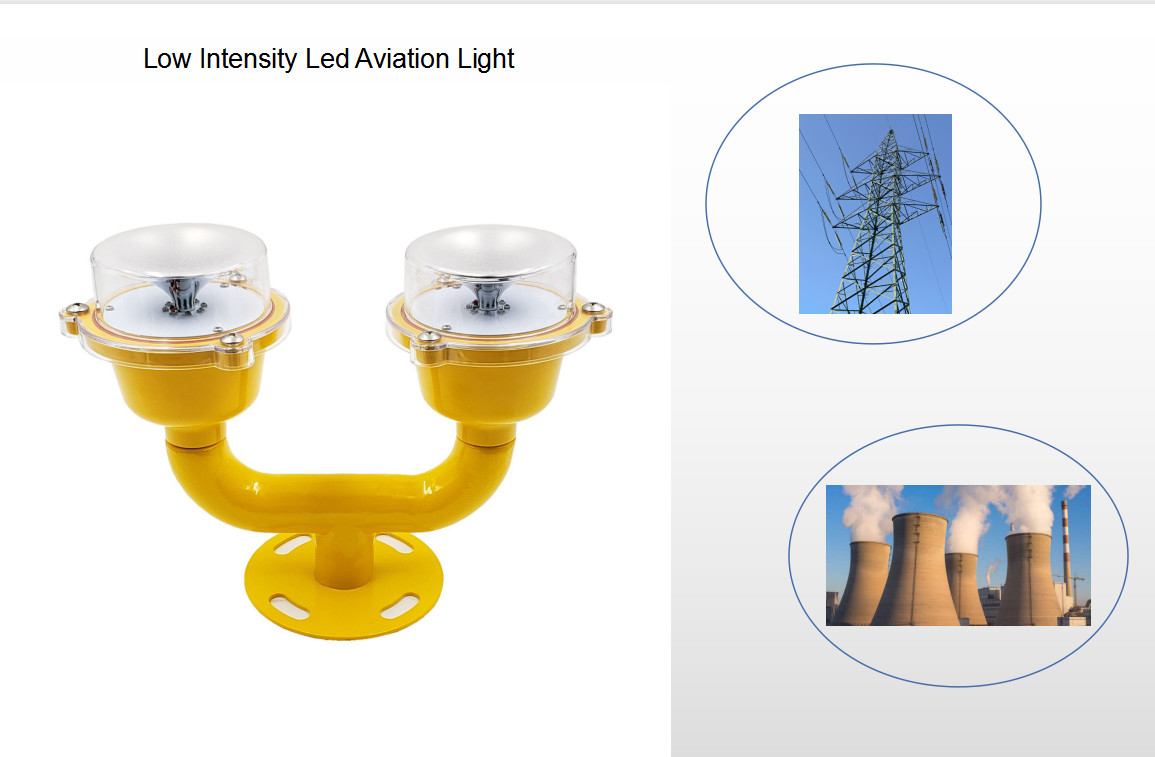 Directional Bright IP65 Aircraft Warning Lights for Tower Dual head