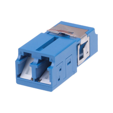 Quad/duplex LC optical fiber adapter with Internal Shutter, designed for Dust and Laser Protection