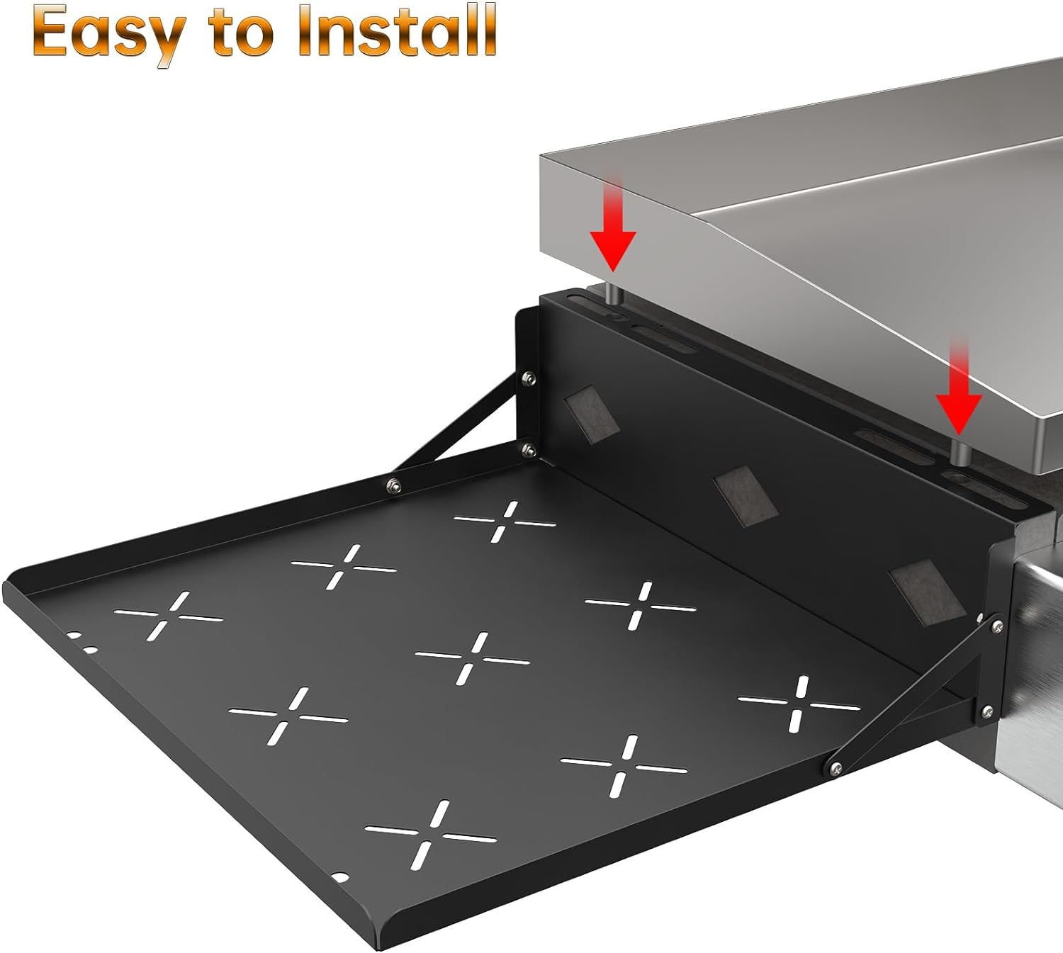 Work Process Heavy Duty Grill Side Shelf for Blackstone Griddle Griddle Accessories