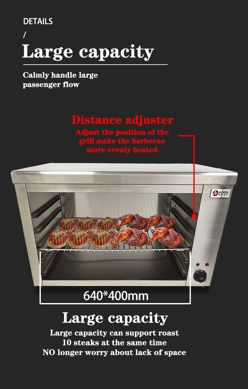 Electric Stainless Steel Salamander Machine for Commercial Restaurant Kitchen Equipment