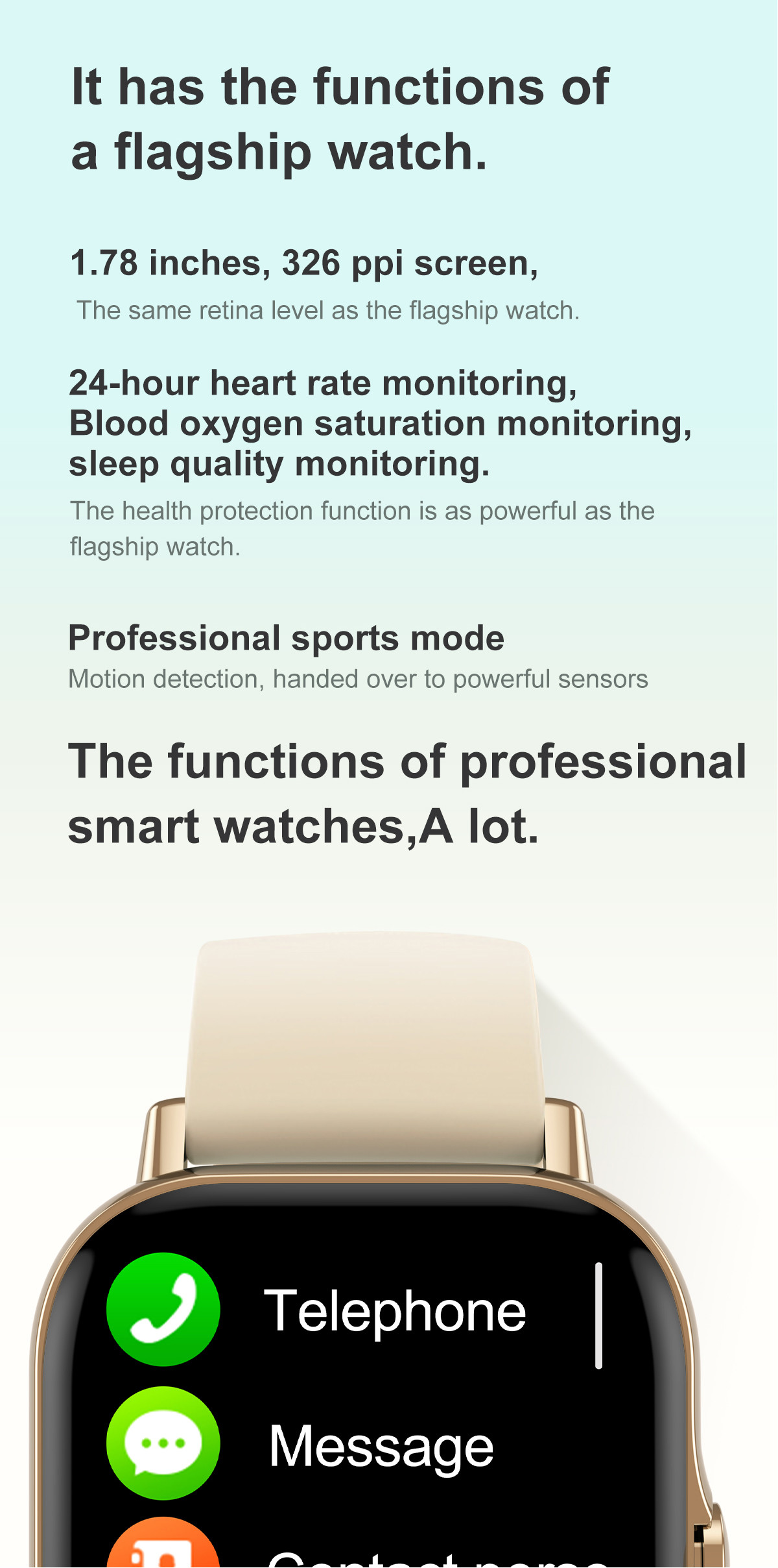 Dt94 Gts 2 Smart Watch Men Bluetooth Call 1.78 Screen Fitness Tracker Blood Pressure Ecg Sport Women Smartwatch
