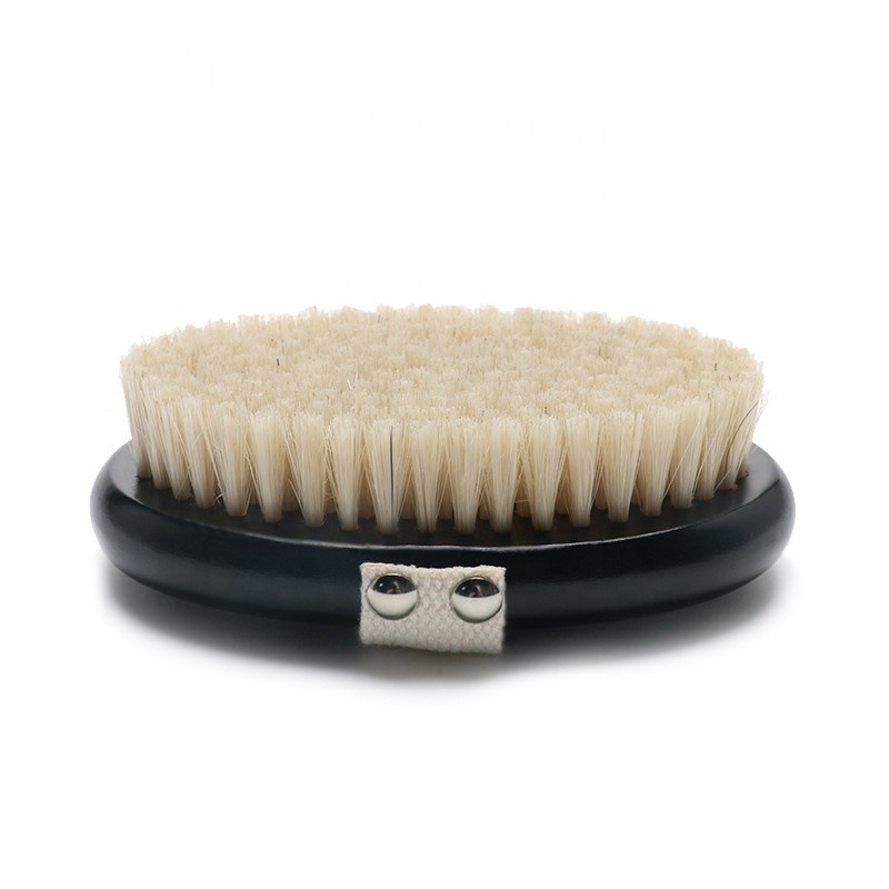 Eco Friendly Bath Shower Brush Beech Wood Oval Dry Brush For Exfoliating