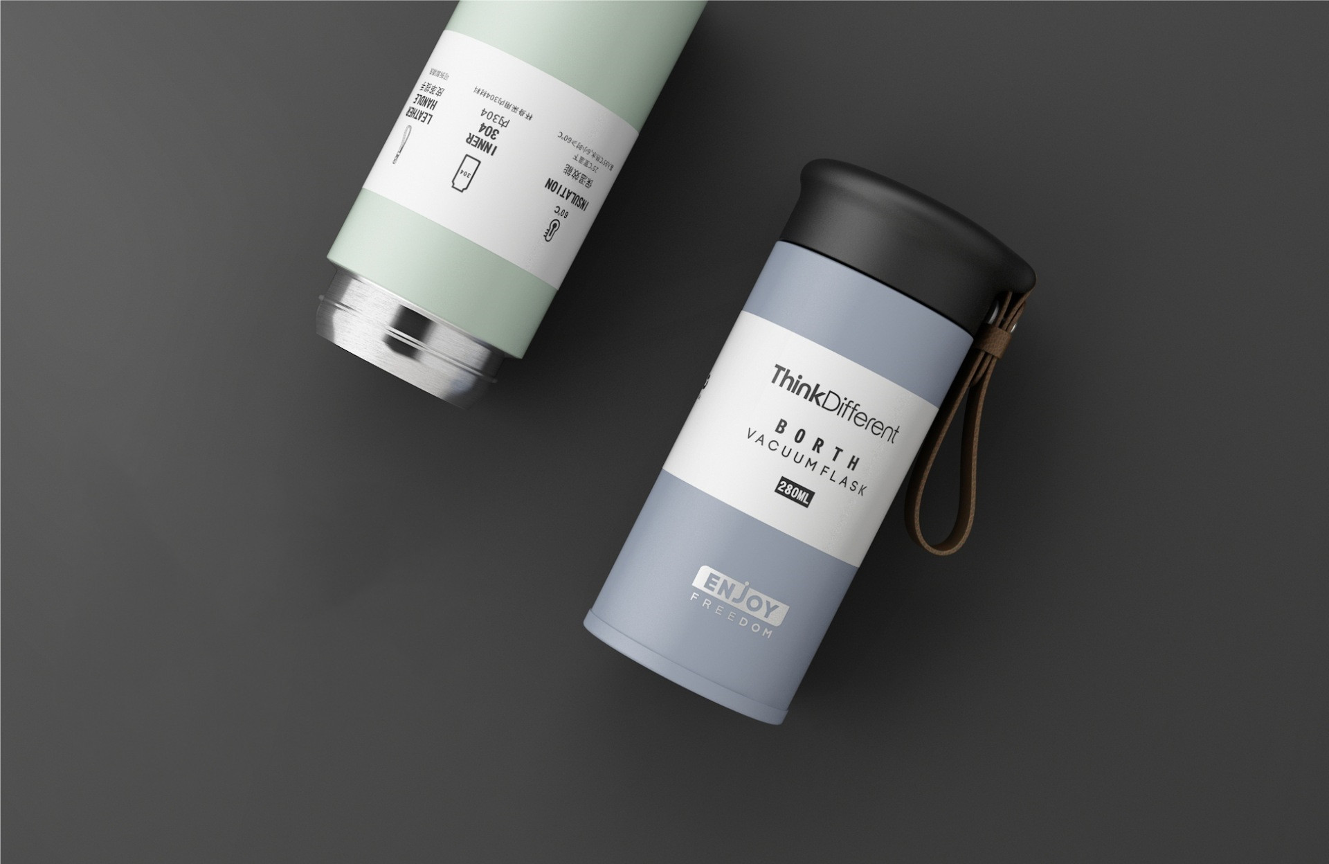 Insulated Thermo Metal Flask Water Bottle Water Canteen Stainless Steel For Hot Or Cold Drink