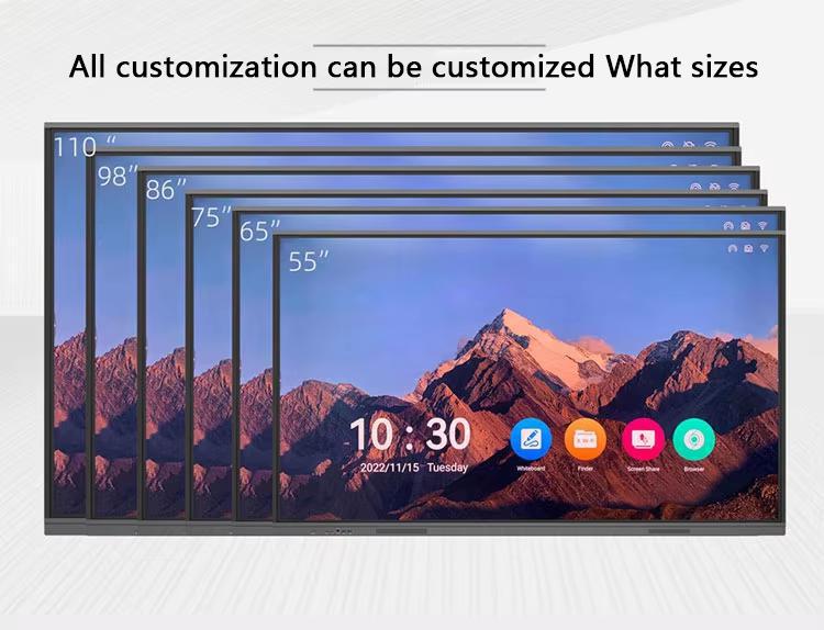 Customizable sizes: 55", 65", 75", 86", 98", 110"