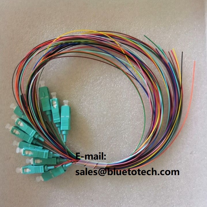 12Fiber Ribbon Fiber Pigtail SC/APC Fiber Optic Pigtail 12colors Ribbon Fan Out Kit 0.9mm