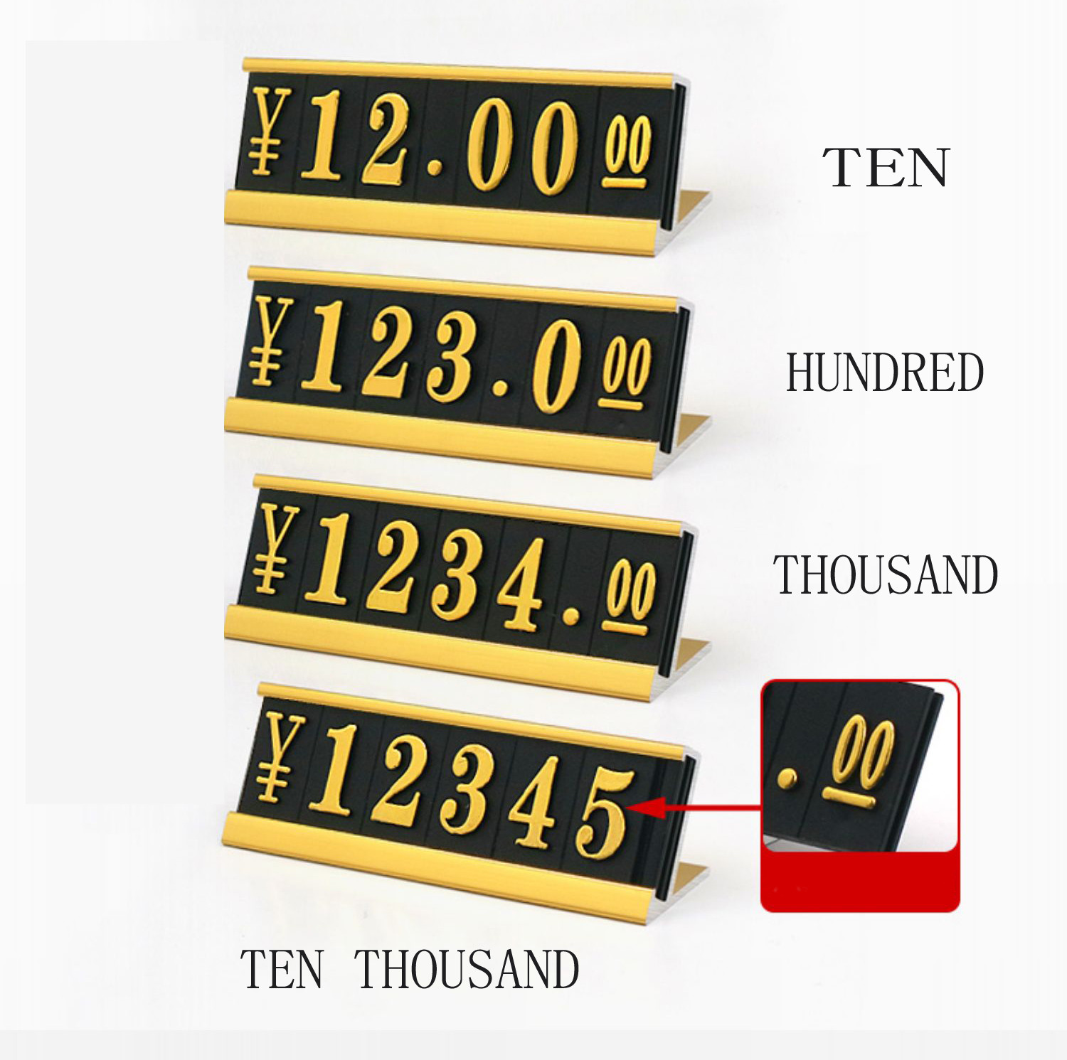AaL-60-22 L 20 set Metal Base price tags for jewelry watches