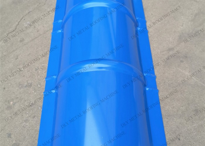 10KW Metal Roof Ridge Cap Roll Forming Machine 1.25m Ridge Roof Tile Roll Former
