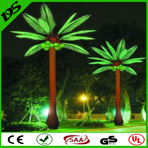 lighted artificial palm trees