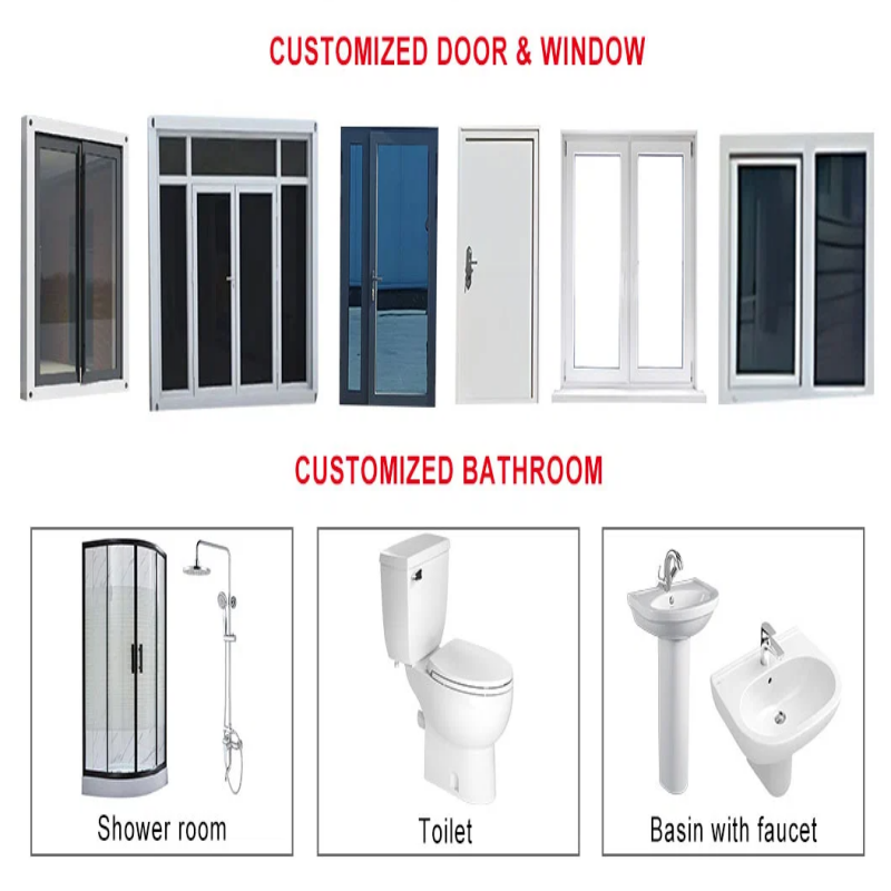 Detachable Container Galvanized Steel Frame Prefab Casa for Mobile Housing or Office