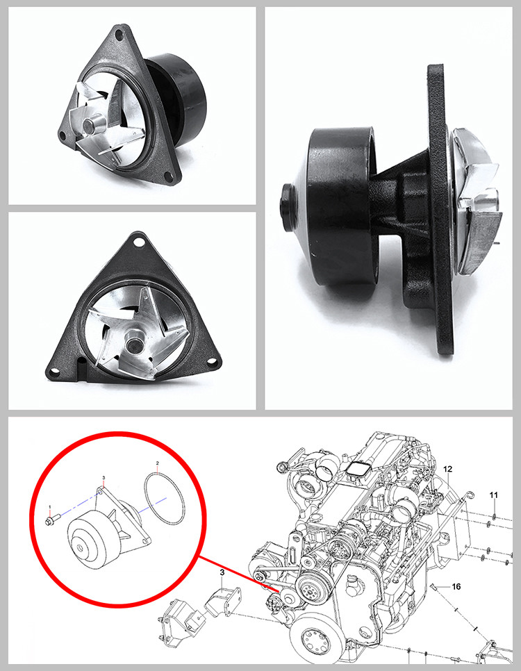 60017643 Diesel Engine Water Pump , 4934058 WP9101 Diesel Driven Water Pumps