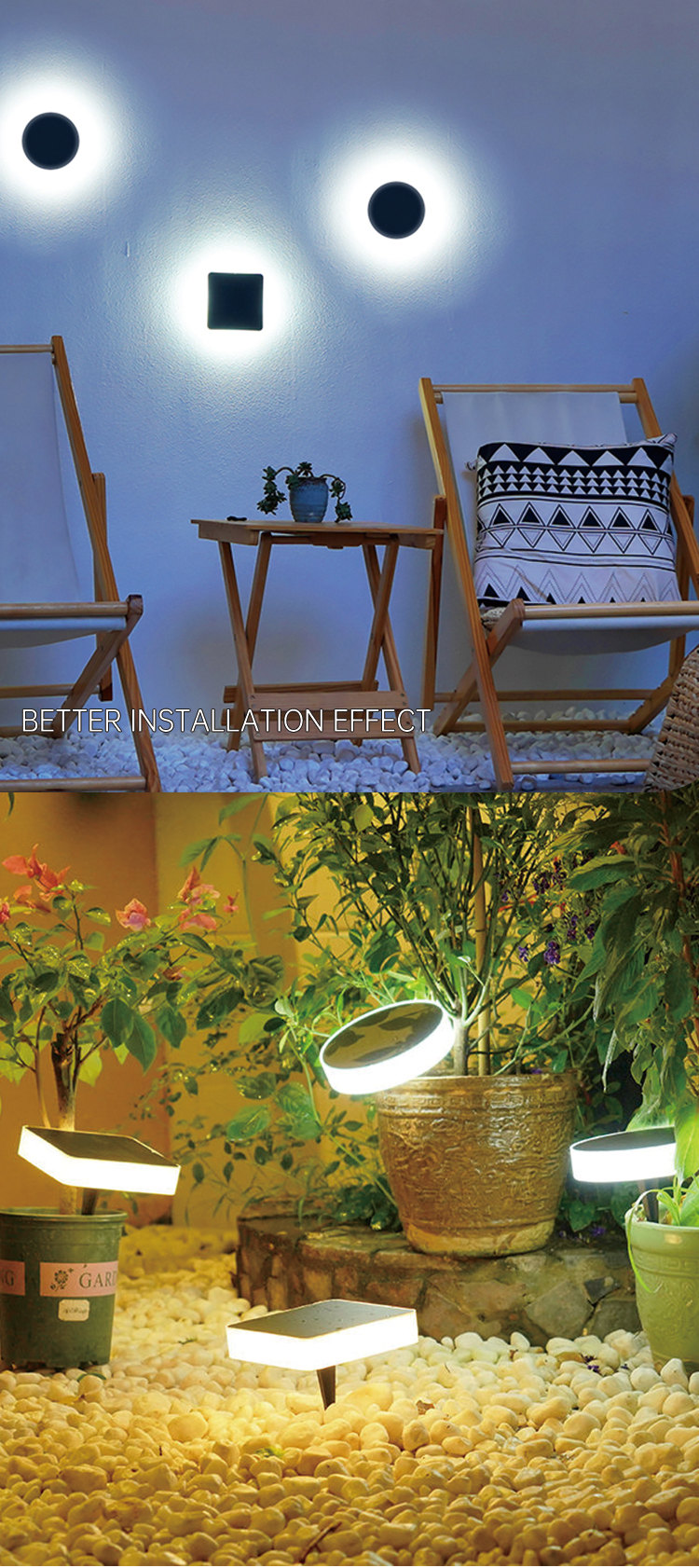 80LM Colorful Solar Ground Lights Outdoor1.5W Solar Floor Lamp With Mono Solar Panel