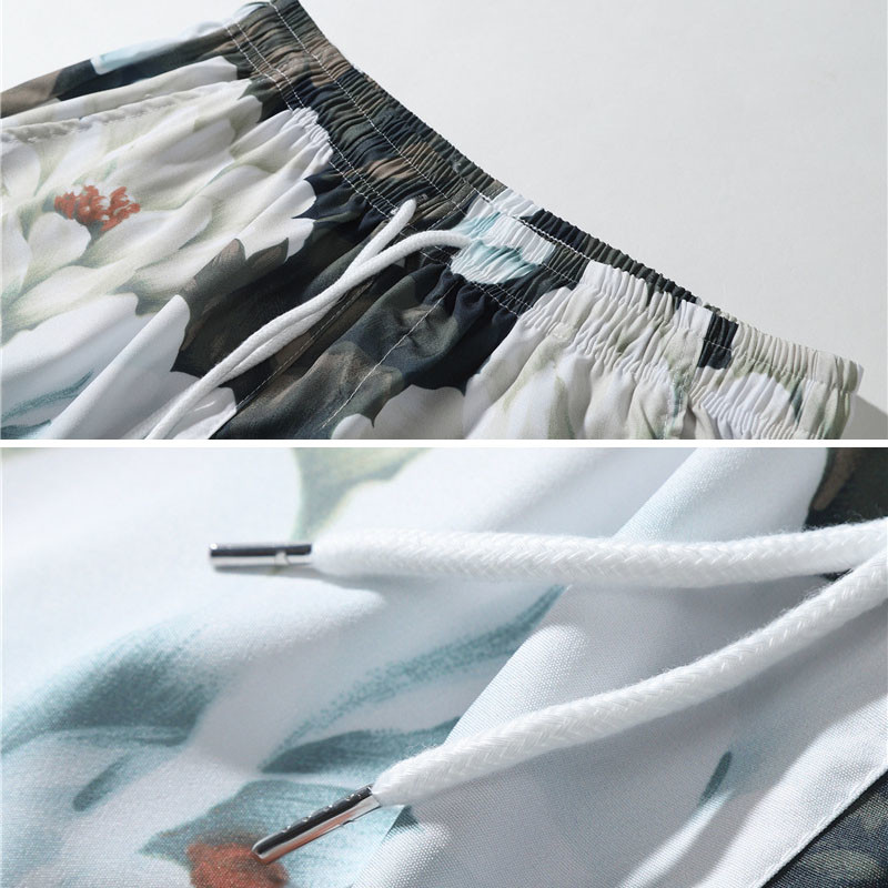 2022 Summer Oil Painting Flowers Cool Thin Art Pants Men