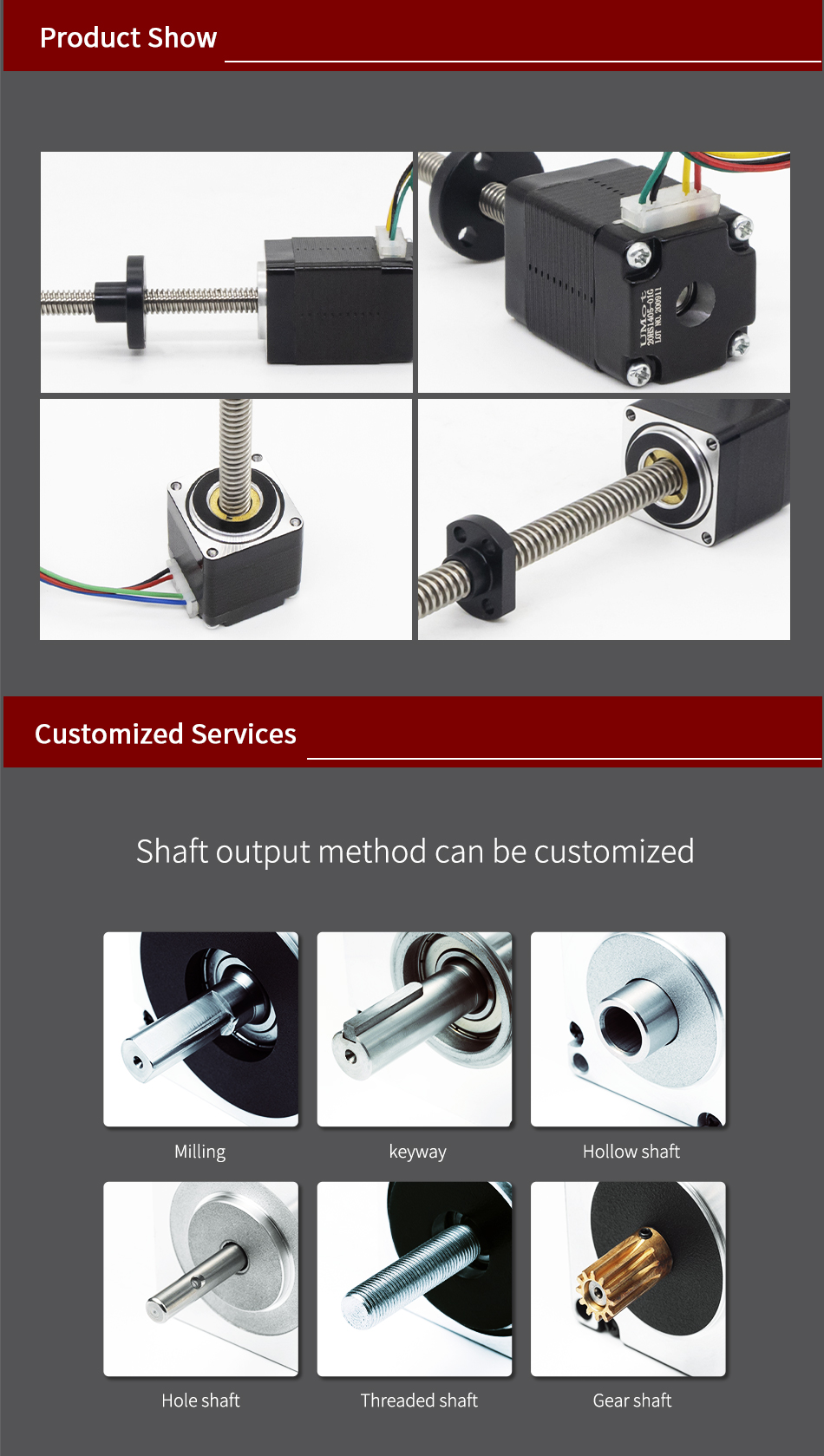 0.9/1.8 Degree Step Angle Linear Motor Nema8 T5/T8/T10 for High Precision Applications