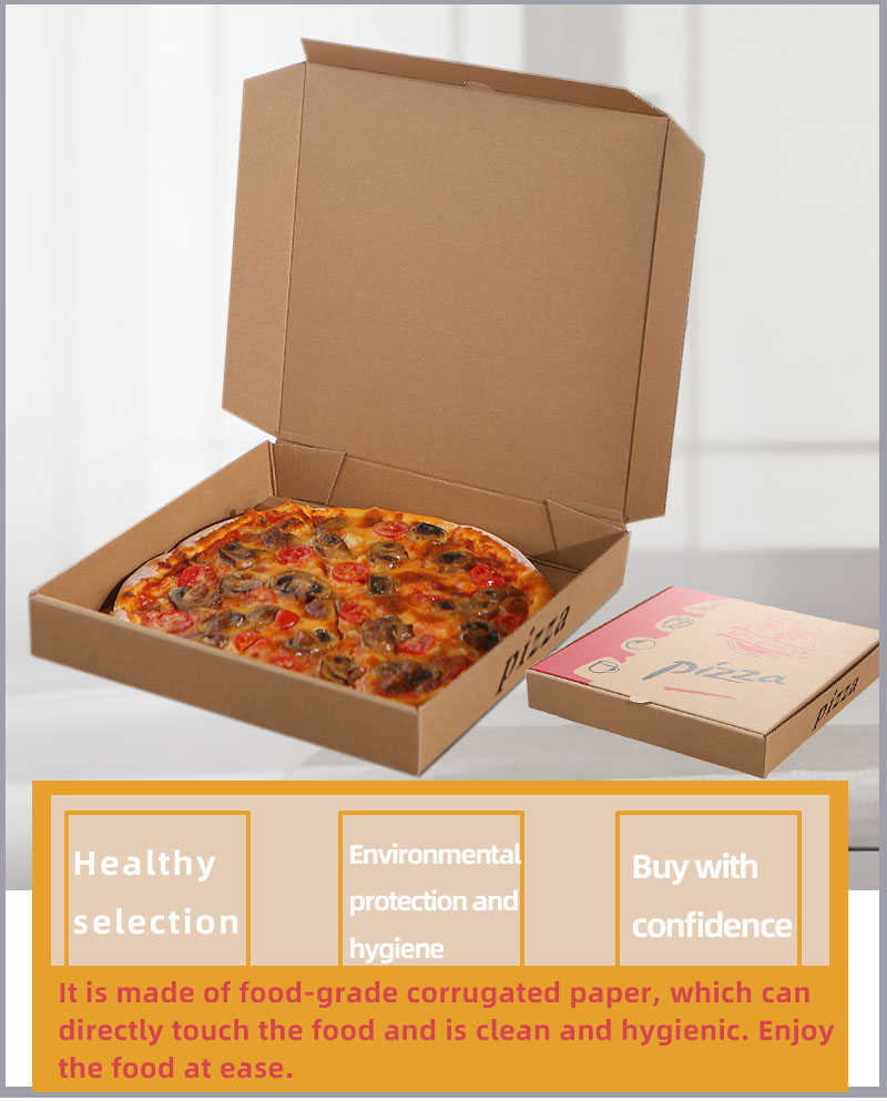ODM Reusable Empty 18x18 Pizza Box Corrugated Paper Silkscreen print