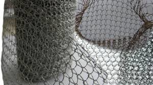 Crochet Weaving Stainless Steel Knitted Mesh , Demister Mesh Pad Irregular Hole
