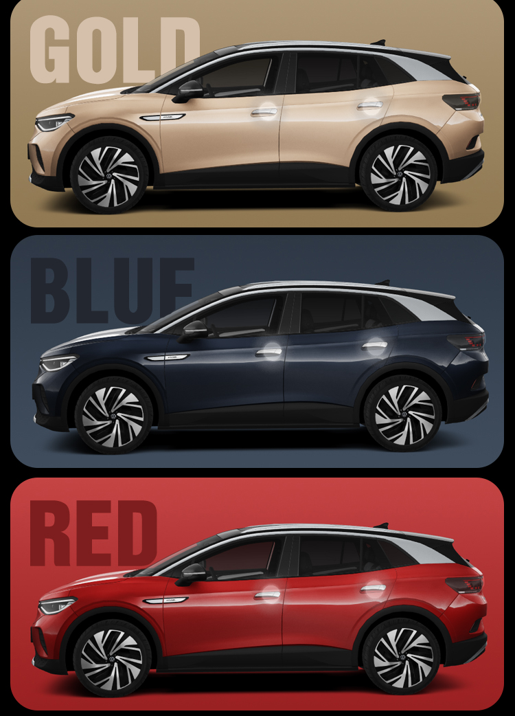 Electric Vehicle Gol Id4 2024 Golden Faw Volks-wagen ID4 X Ppro Crozz Prime UAE with Leather Seat Cover and 4 Wheel Drive
