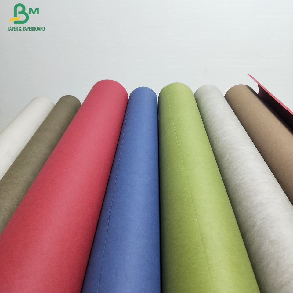 0.55MM / 0.3MM Double Side Smooth Washable Kraft Paper Roll Brown / Black / Red