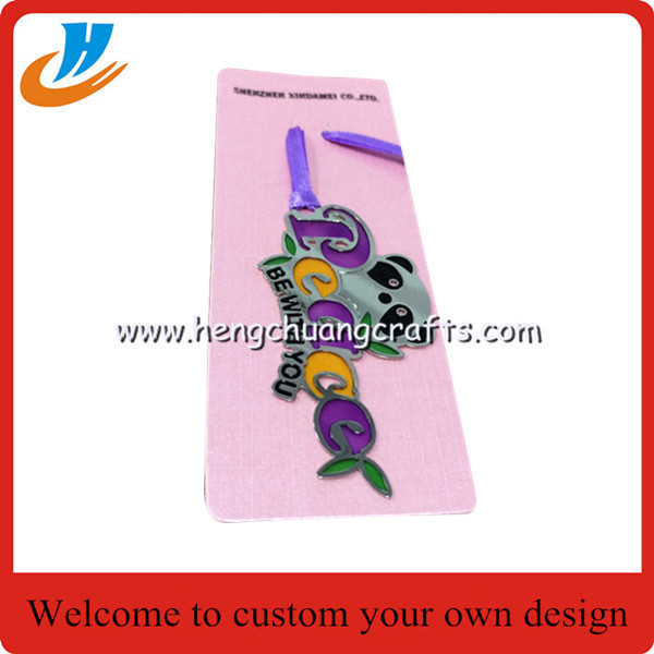 Stainless steel etch bookmark custom with your own logo design