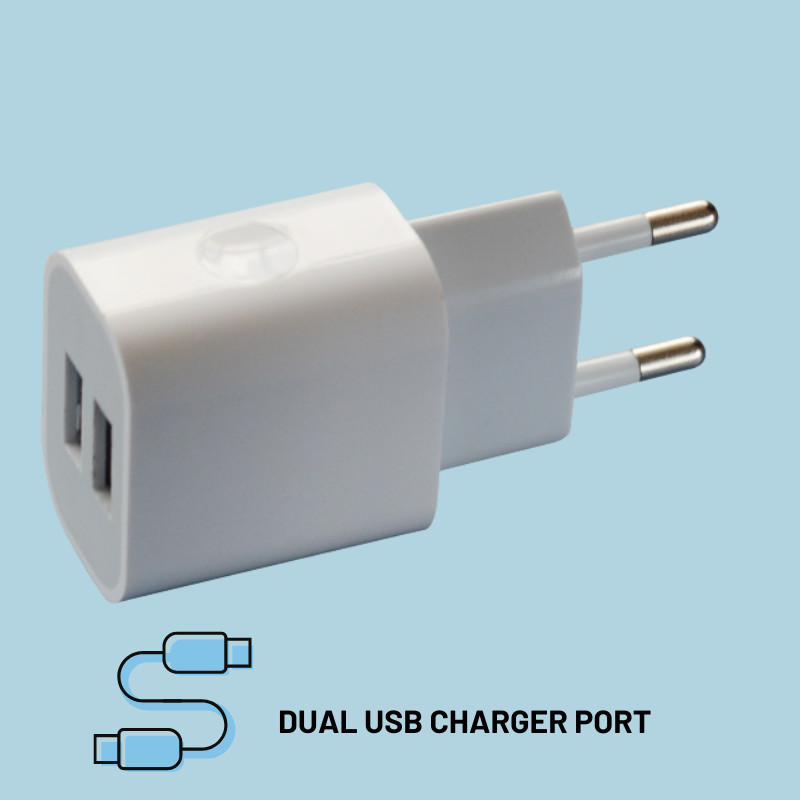 Dual USB 10W Fast Charger Iphone 5V 2.1A Macbook Travel Adapter