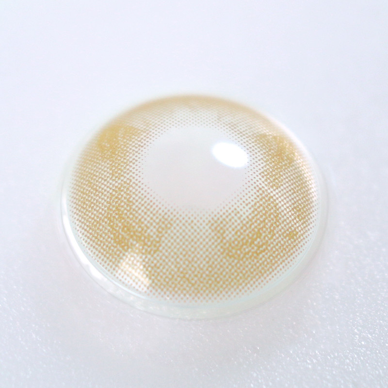 Natural Looking Dusky Brown Contact Lens Realistic Hazel Contacts 14.5