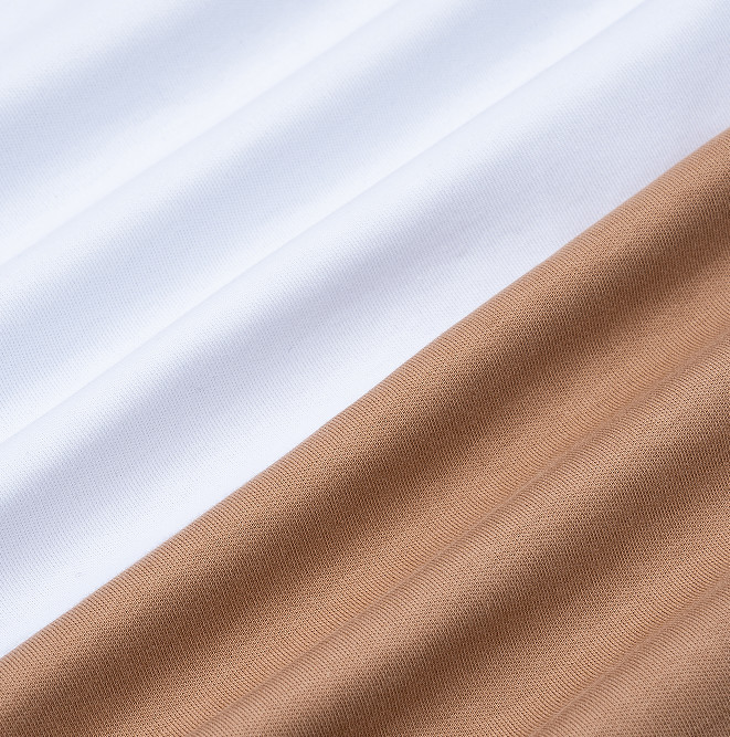 Double Faced 100% Cotton Solid Knit Fabric Smooth For French Terry
