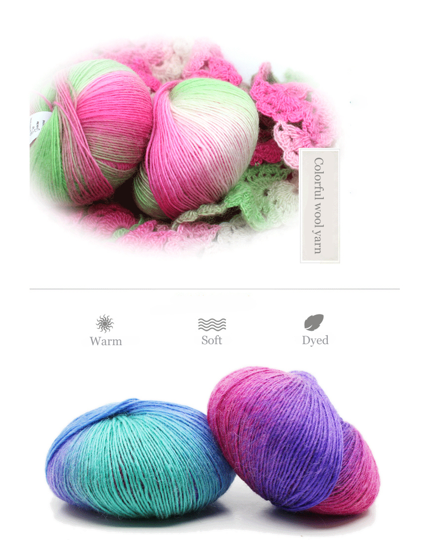 Washable Acrylic Wool Blend Yarn Practical Multipurpose For Weaving