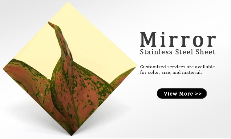316 Green Mirror Decorative Stainless Steel Sheet 8K Polishing 0.3mm Thickness