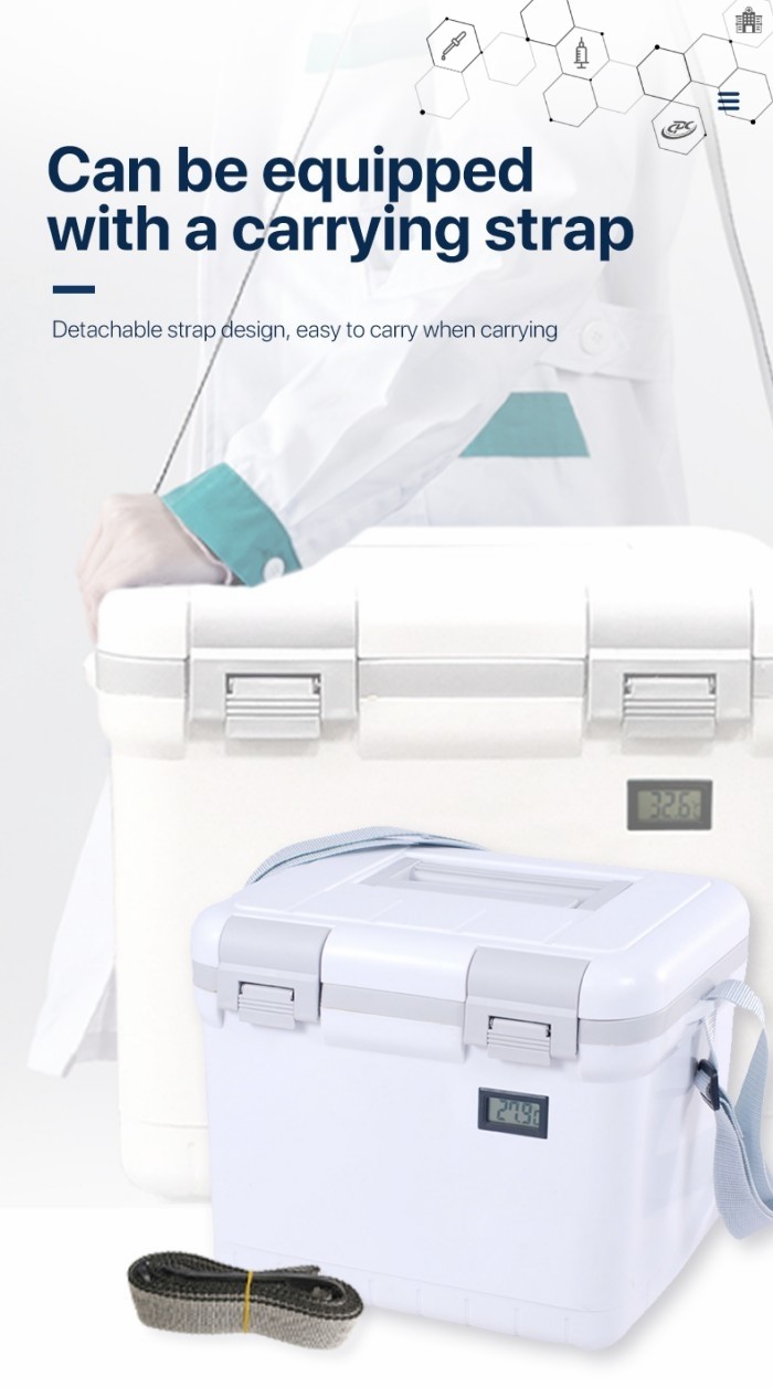 Temperature Display Medical Cooler Box 18ltr Travel Ice Box For Medicine