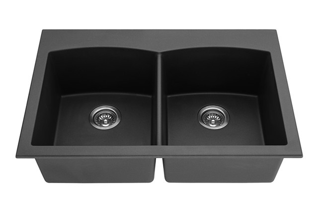 OEM Design Double Bowl Solid Surface Material Granite Composite Sink