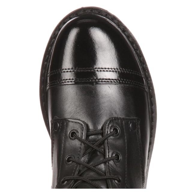 10" Side Zipper Ceremonial High Military Combat Boots Full Grain Leather