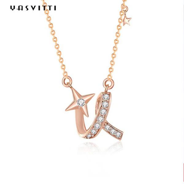 2g 17.7in Sterling Silver Jewelry Necklaces 18k Ceremony Twisted Gold Star