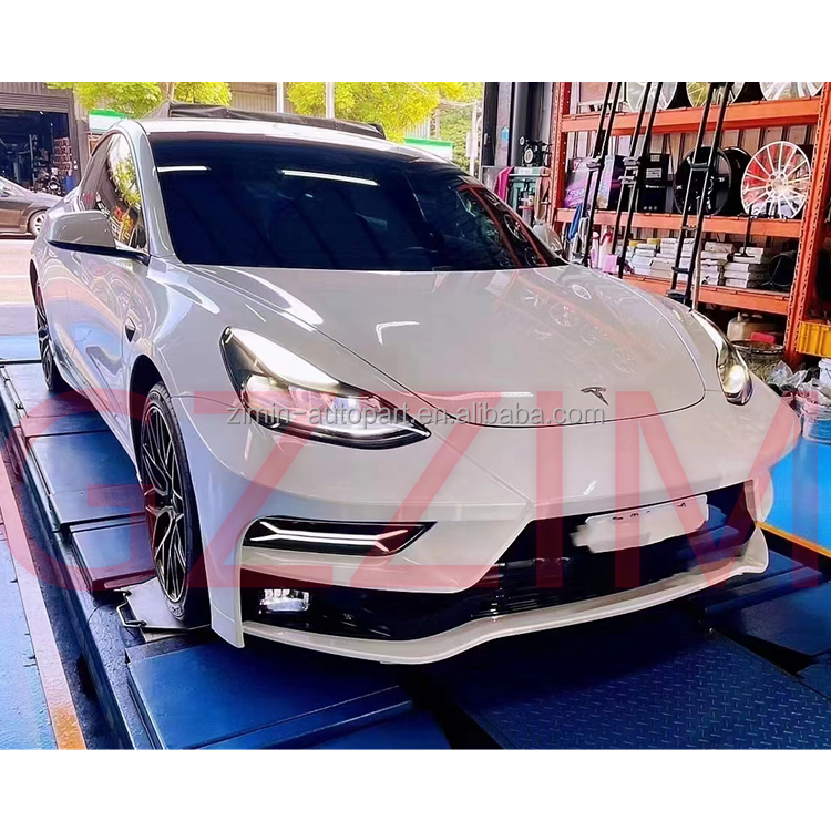 Facelift Bumper Tesla Model 3 Plastic Black / White Front Bumper