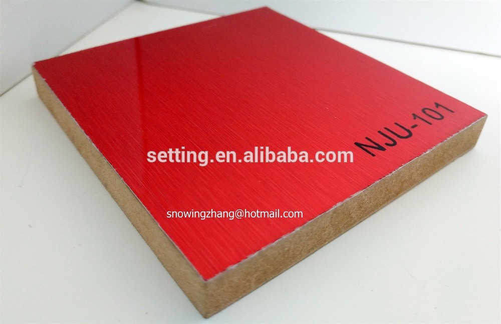 Double side Metal uv mdf board 1220*2440*18mm for industrial style furniture