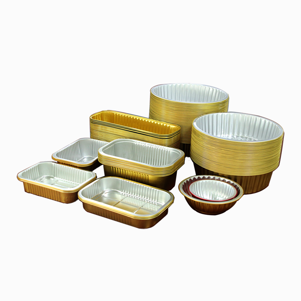 Food Packing Process Type Pulp Moulding Aluminum Foil Oven Tray for Convenient Baking