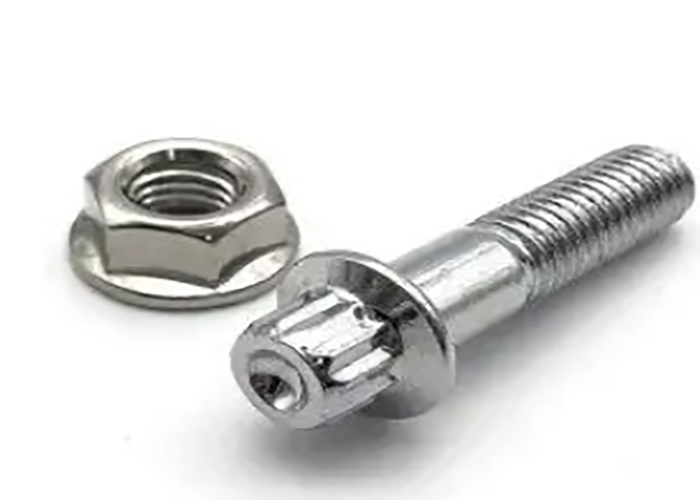 High Strength Steel Half Thread 12 Point Head Metal Bolts With Flange Nut DIN6923 ASTM A325 A307