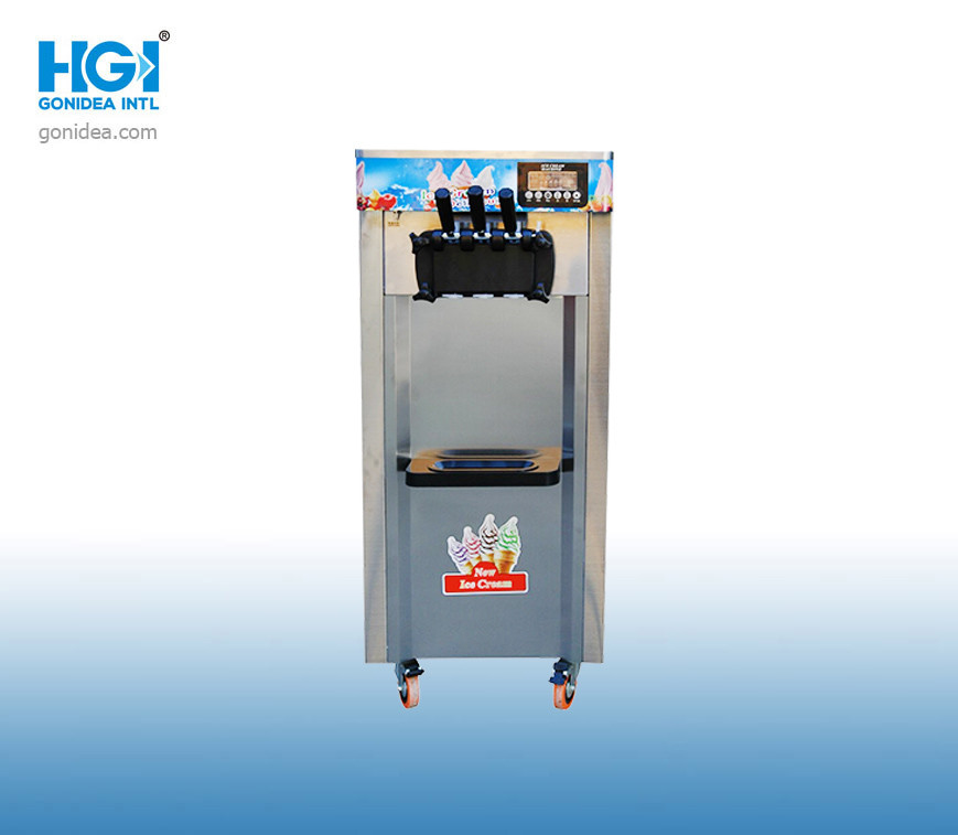 SASO Commercial Stainless Steel Soft Serve Ice Cream Machine 110V 51.5in R22a