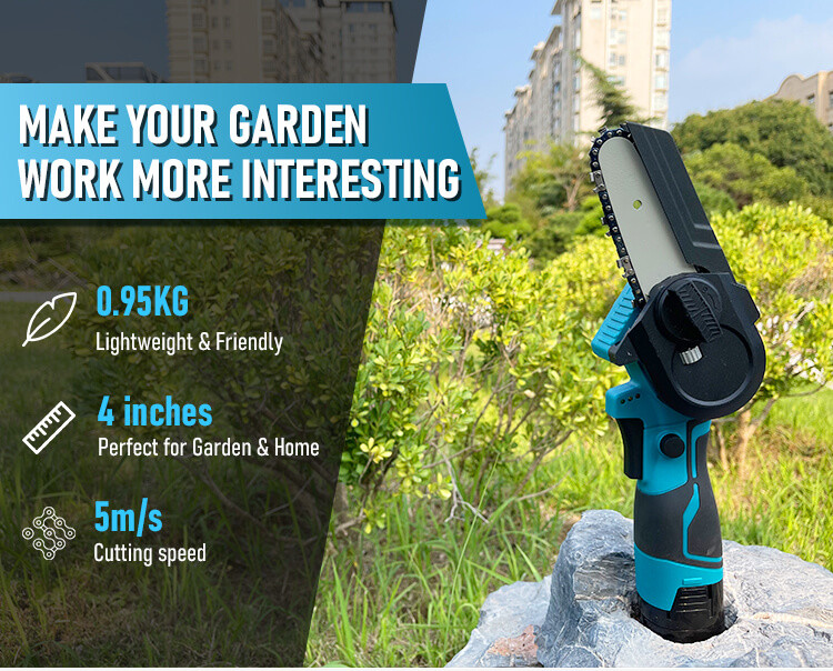 3 Inch Cordless Lithium Battery Power Mini Electric Chain Saws Tree Cutting For Sale