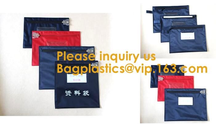 Locking Security Money Bag Cash Bank Deposit Bag with Two Keys Bank Security Deposit Bags Cash Bag With Locking bagease
